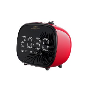 REMAX  2-IN-1 LED Clock Subwoofer  Bluetooth Wireless-Red