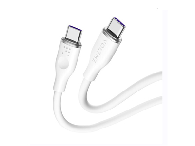 Voltme Powerlink Moss Liquid Silicon Cable Type C to Type C 5A / 1M (100W) Emarker White