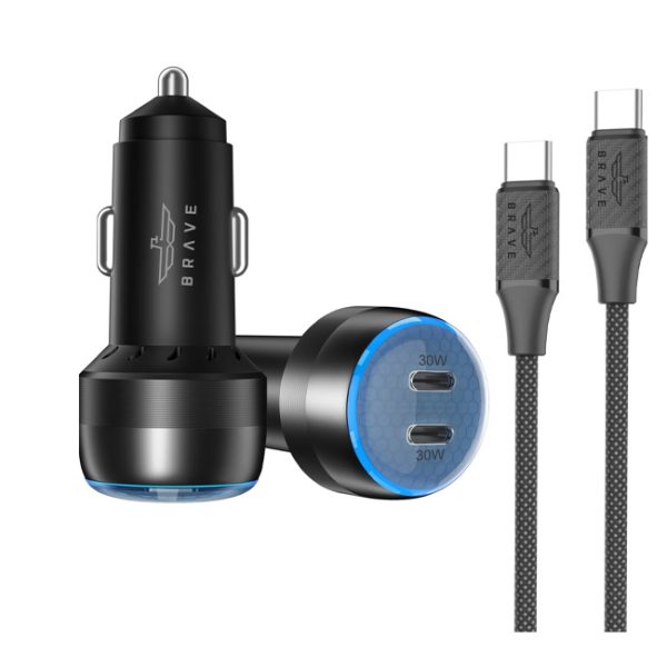 BRAVE 60W 2Port PD Car Charger
